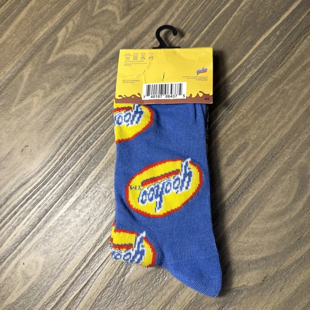 NWT Yoohoo Drink Novelty Crew Socks Men's‎ Size 6-12 Odd Sox Food Gift One-Pair